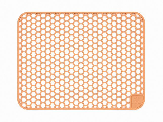 Waterval koperkleurige siliconen gootsteenmat 36 x 46 cm