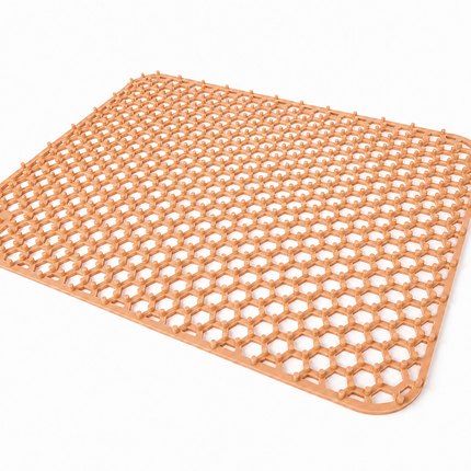 Waterval koperkleurige siliconen gootsteenmat