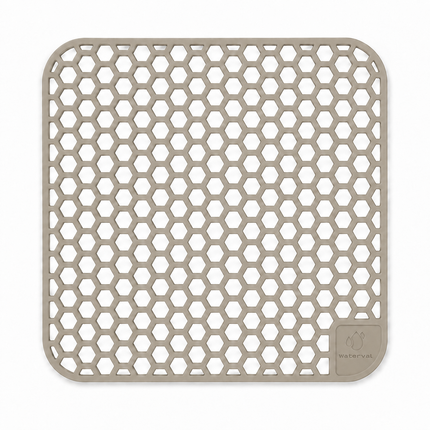 Waterval taupe siliconen gootsteenmat