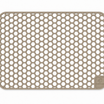 Waterval taupe siliconen gootsteenmat 36 x 46 cm