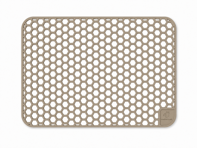 Waterval taupe siliconen gootsteenmat 36 x 46 cm