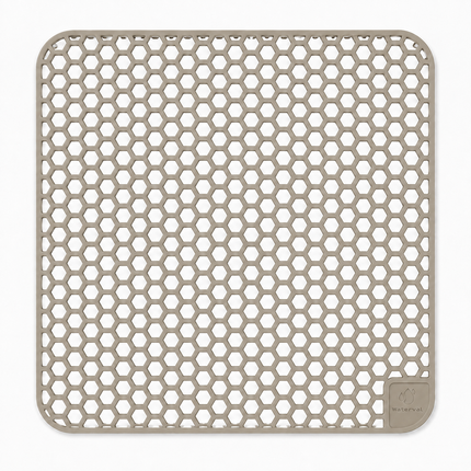 Waterval taupe siliconen gootsteenmat
