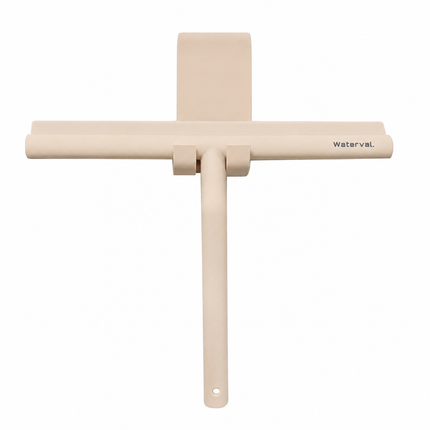 Waterval Douchewisser 24cm – Siliconen Trekker voor Douchewand & Badkamer – Taupe / Abrikoos Tint