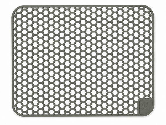 Waterval Gunmetal Grey siliconen gootsteenmat 36 x 46 cm