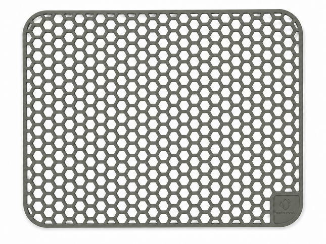 Waterval Gunmetal Grey siliconen gootsteenmat 36 x 46 cm