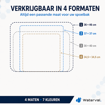 Waterval zilvergrijze siliconen gootsteenmat