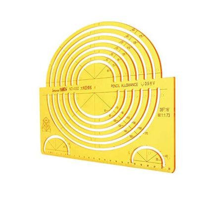 Ellips Ovale Tekenvormen hulpmiddel - Sjabloon Cirkel soft plastic liniaal Ellips – Geometrische Tekening Sjabloon