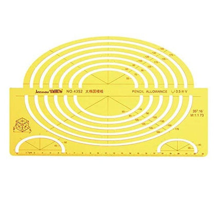 Ellips Ovale Tekenvormen hulpmiddel - Sjabloon Cirkel soft plastic liniaal Ellips – Geometrische Tekening Sjabloon