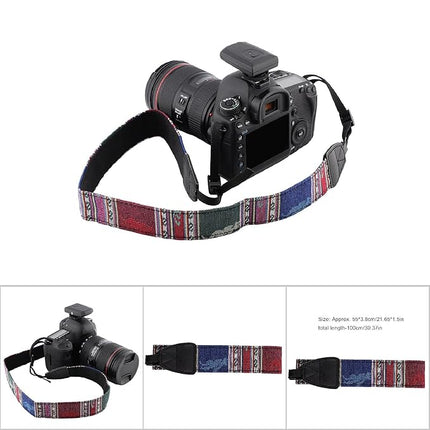 GWS Universele Verstelbare Camera Schouderriem voor DSLR – Duurzaam, Comfortabel en Antislip - Groenblauw