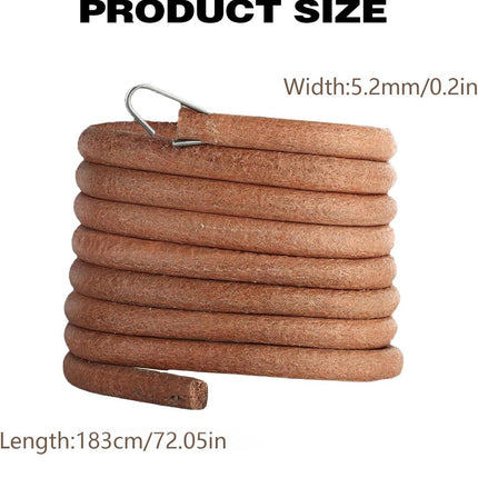 GWS® Naaimachine Riem 183 cm – Set van 2 – Leren Aandrijfriem met Haak – 5mm Trapnaaimachine Riem Geschikt voor Singer & Vintage Pedaal Naaimachines