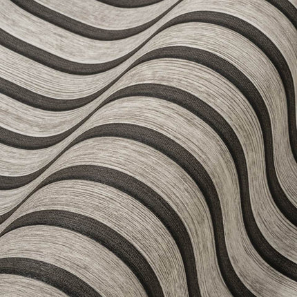 VAREVUNE - Modern houtlook lattenbehang - Grijs en zwart – afbeelding 4