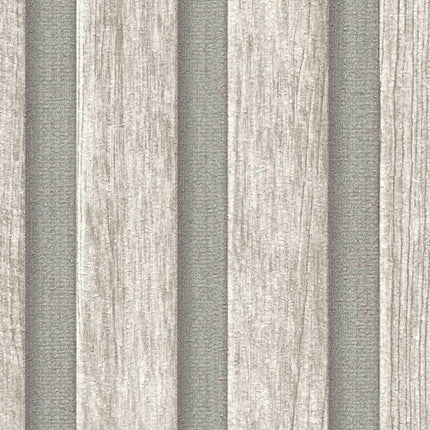VAREVUNE - Scandinavisch houtlook lattenbehang - Lichtgrijs en grijs – afbeelding 3