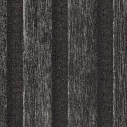 VAREVUNE - Industrieel houtlook lattenbehang - Antraciet grijs en zwart – afbeelding 3