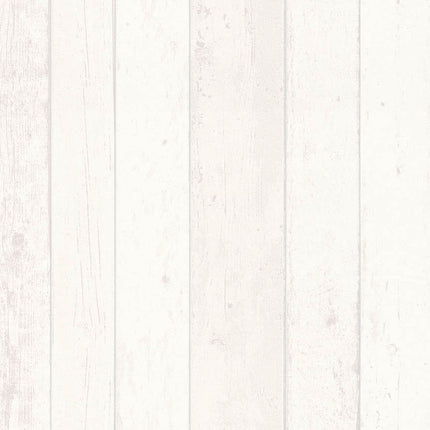 VAREVUNE - Landelijk houtlook plankenbehang - Wit en grijs – afbeelding 2