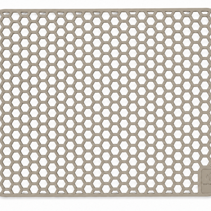Waterval taupe siliconen gootsteenmat 30 x 40 cm