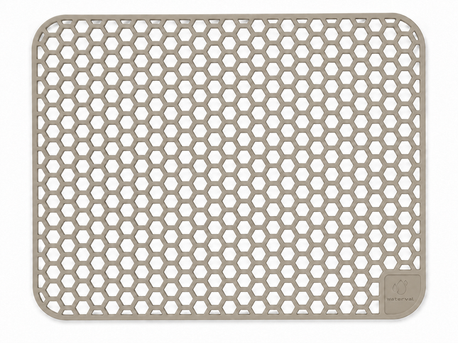 Waterval taupe siliconen gootsteenmat 30 x 40 cm