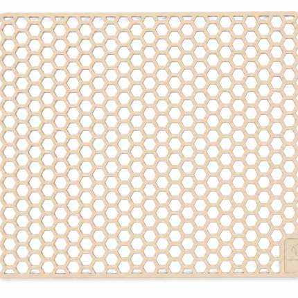 Waterval zandbeige siliconen gootsteenmat 36 x 46 cm