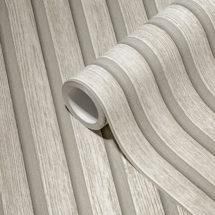 VAREVUNE - Scandinavisch houtlook lattenbehang - Lichtgrijs en grijs – afbeelding 5