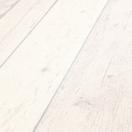 VAREVUNE - Landelijk houtlook plankenbehang - Wit en grijs – afbeelding 3