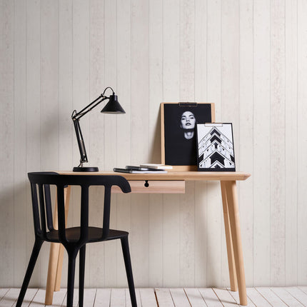 VAREVUNE - Landelijk houtlook plankenbehang - Wit en grijs – afbeelding 4