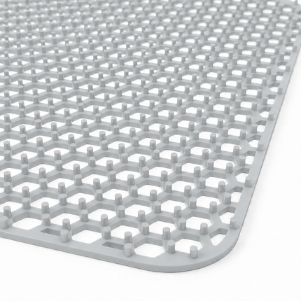 Waterval zilvergrijze siliconen gootsteenmat