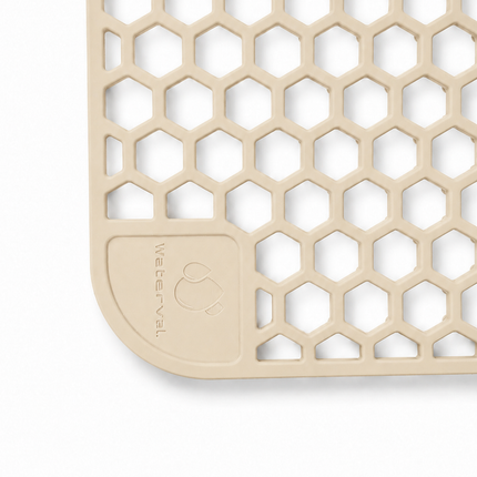 Waterval zandbeige siliconen gootsteenmat