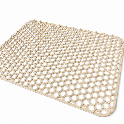 Waterval zandbeige siliconen gootsteenmat