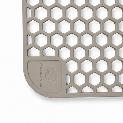 Waterval taupe siliconen gootsteenmat