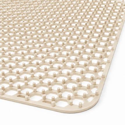 Waterval zandbeige siliconen gootsteenmat