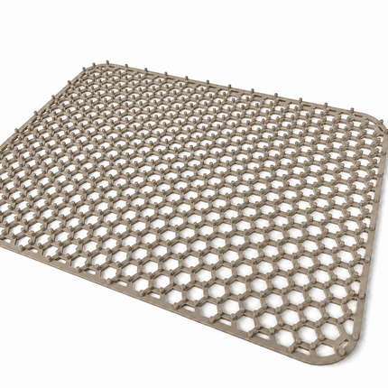 Waterval taupe siliconen gootsteenmat