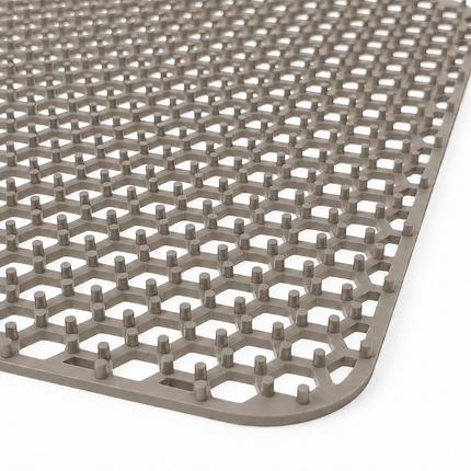 Waterval taupe siliconen gootsteenmat