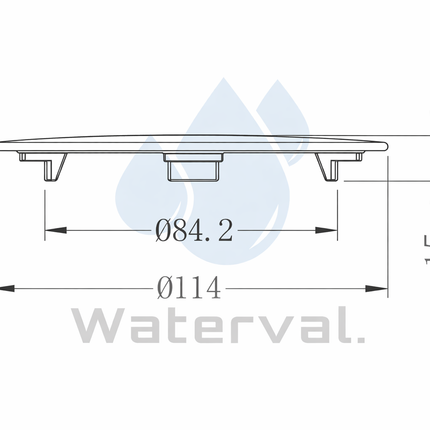 Waterval Afdekplaat Gootsteen Ø114 mm – RVS 304 – Spoelbak Afvoer Cover – Korfplug afdekken – Goud