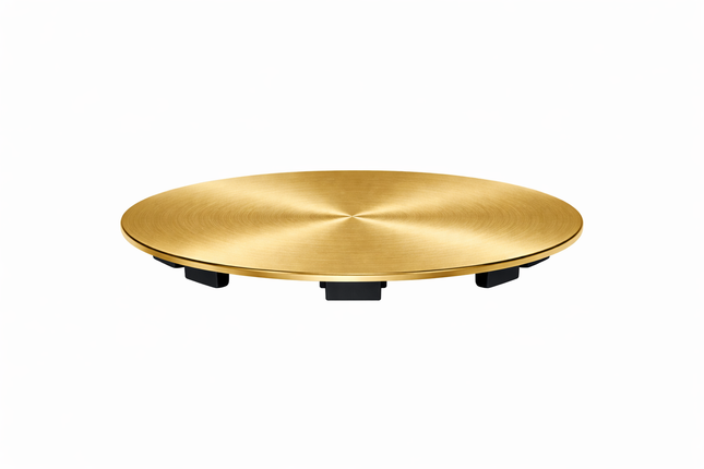 Waterval Afdekplaat Gootsteen Ø114 mm – RVS 304 – Spoelbak Afvoer Cover – Korfplug afdekken – Goud