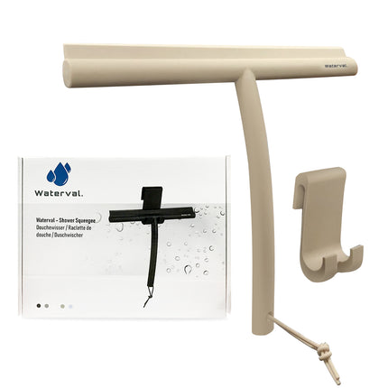 Waterval Douchewisser 24cm – Siliconen Trekker voor Douchewand & Badkamer – Abrikoos