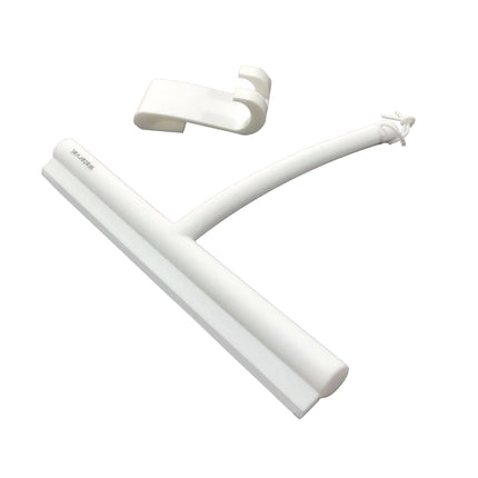 Waterval Douchewisser 24cm – Siliconen Trekker voor Douchewand & Badkamer – Wit