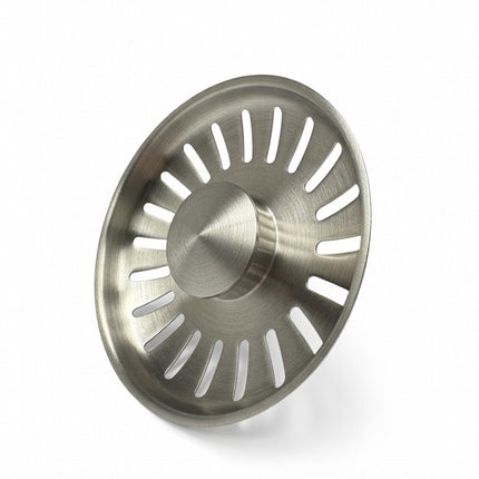 Waterval Korfplug Deluxe Afvoerset met Overloop Ø114 mm – RVS 304 – G1½ Aansluiting – Geschikt tot 90 mm Afvoer – Luxe Spoelbak Afvoer – Zilver