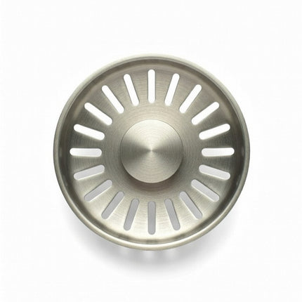 Waterval Korfplug Deluxe Afvoerset met Overloop Ø114 mm – RVS 304 – G1½ Aansluiting – Geschikt tot 90 mm Afvoer – Luxe Spoelbak Afvoer – Zilver