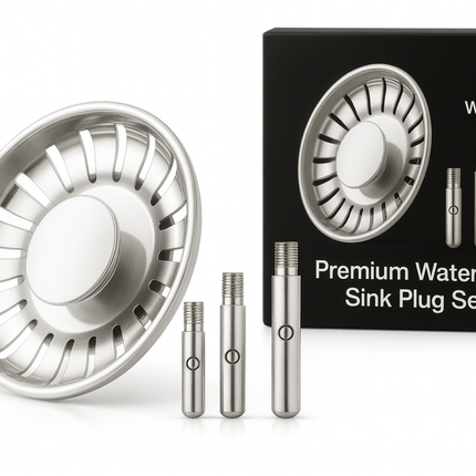 Waterval Premium RVS Korfplug Afvoerplug – Vernieuwd Model – 79mm – Grote Knop – Spoelbakzeef – Gootsteenzeef