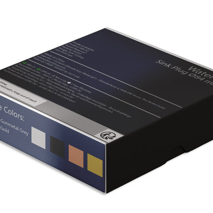 Waterval Gootsteen Zeef 84mm – RVS 304 Korfplug / Afvoerzeef – Geborsteld – Inclusief 3 Verwisselbare Pinnen – Goud