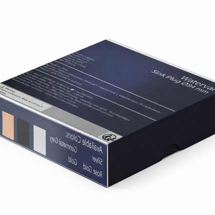 Waterval Gootsteenzeef 84mm – RVS 304 Korfplug / Afvoerzeef – Geborsteld – Inclusief 3 Verwisselbare Pinnen - Gunmetal Grey