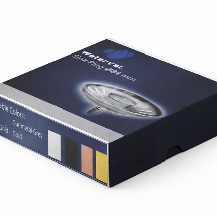 Waterval Gootsteenzeef Ø84 mm – RVS 304 Korfplug / Afvoerzeef – Geborsteld – Inclusief 3 Verwisselbare Pinnen - Goud