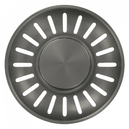 Waterval Premium Korfplug 84mm – RVS 304 – Brushed Afwerking – Inclusief 3 Verwisselbare Pinnen – Universele Afvoerplug – Gunmetal Grey