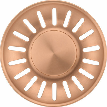 Waterval Premium Korfplug 84mm – RVS 304 – Brushed Afwerking – Inclusief 3 Verwisselbare Pinnen – Universele Afvoerplug – Rose Gold