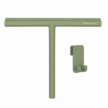 Waterval® XL Douchewisser 33 cm – Siliconen Trekker voor Douchewand & Badkamer – Inclusief Ophanghaak – Streeploos – Groen