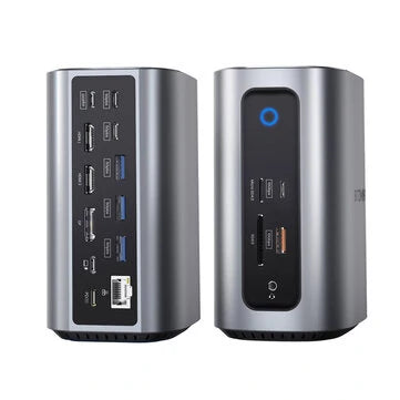BlitzWolf® BW-TH15 17-in-1 USB-C Docking Station – 4K@60Hz, Triple Display, 10Gbps, RJ45, PD 100W, USB 3.0/3.2