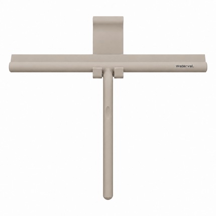 Waterval Douchewisser XL - 33 cm - Siliconen - Taupe - Inclusief Ophanghaak