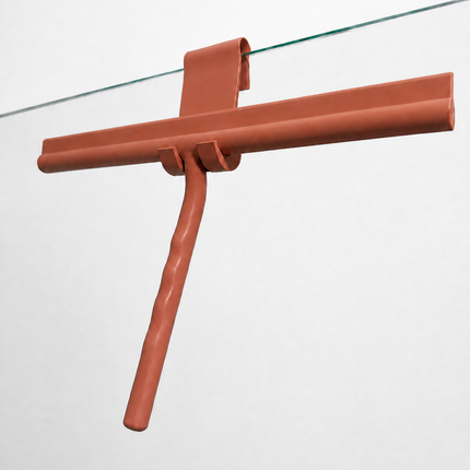 Waterval Douchewisser XL - 33 cm - Siliconen - Terracotta - Inclusief Ophanghaak