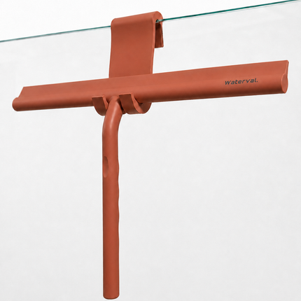 Waterval Douchewisser XL - 33 cm - Siliconen - Terracotta - Inclusief Ophanghaak