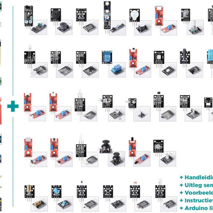 GWS Sensor Set Geschikt voor Arduino & Raspberry - Plastic Case - 43-Delig