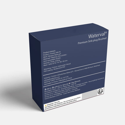 Productinformatie verpakking Waterval Premium Brushed Korfplug RVS